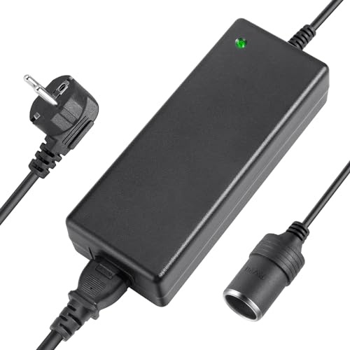AGPTEK Chargeur Secteur 15A 180W AC à DC Adaptateur, 220V 12V Convertisseur Électronique Prise d'Allume Cigare de Voiture 100-240V, Secteur Transformateur Convertisseur pour Gonfleur Pneu/Aspirateur