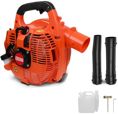 OmePS Souffleur de Feuilles de Jardin à Essence sans Fil, 26 CC, Moteur refroidi par air, souffleur de Feuilles à Essence, Portable, pour souffler Les Feuilles, Les copeaux de Bois, la poussière