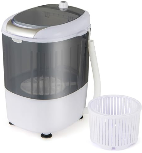 MEDIMALL GX24977-PE, Mini Washer and Spinner Combo, 5.5lbs, Semi-automatic Compact Laundry Apartment Dorm RV Portable Washing Machine, 5.5 LBS Capacity