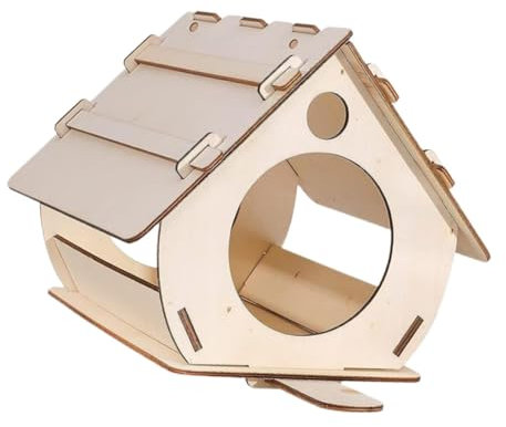 Vogelhaus-Bausatz aus Holz, Vogelhäuschen aus unfertigem Holz - Vogelhaus-Bausatz zum Selberbauen - Kreatives -Vogelhaus, unvollendetes -Holzbearbeitungsprojekt im Freien für die Herstellung Vögel, V