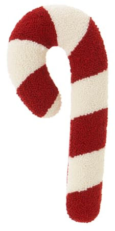 CocMouse Weihnachtskissen, dekoratives Dekokissen, Süßigkeitenmotiv, gefüllte Wolle, weiches Plüschkissen für Sofa, Couch, Schlafzimmer, Wohnzimmer (Dunkelrot, 25 x 55 cm)