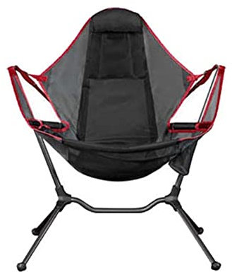 ETZRYSYB Folding chair Outdoor Folding Rocking Chair Portable Auto-reclining Camping Fishing Beach Chair Garden Swing Sun Loungers for Sunbathing(Red)