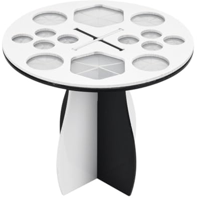 VICASKY Porte-pinceaux de Maquillage Étagère Organisateur Séchoir Multifonctionnel Blanc Noir
