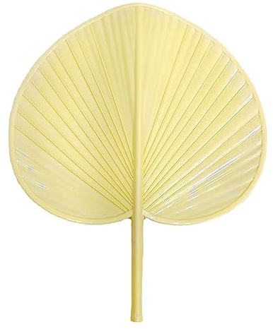 KSIEE Ventagli a mano in rafia naturale, con foglie di palma, ventagli per il raffreddamento estivo, decorazione da parete, bomboniere, stile cinese