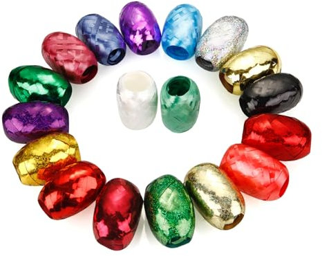 18x Kräuselband je 20 Meter - buntes Geschenkband & Ringelband Set - Geschenk Bänder - zum Dekorieren & Verpacken von Geschenken - Weihnachten & Advent