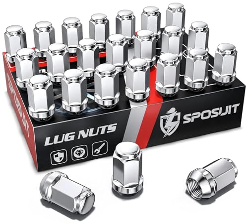 Sposuit M12 x 1,5 hjulmuttrar, ersättning för Ford Bronco, 2019–2024 Ranger 2013–2024 – sluten ände, hexagonmutter i krom (24 stycken)