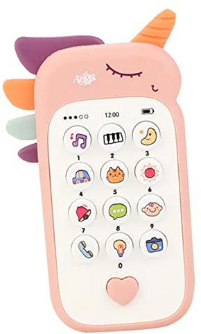 KICHOUSE Spielzeug Handy Musikspielzeug Für Kleinkinder Simuliertes Smartphone Teething Toy Für Junge Mädchen Lernspielzeug Ohne Batterien
