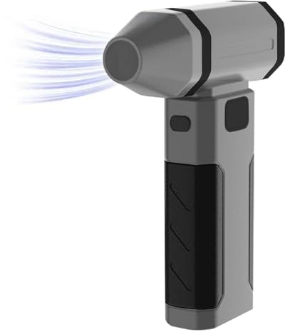 Soplador De Aire, Soplador Eléctrico 100000 RPM con Luz, Ventilador Turbo Sin Escobillas 100000 RPM con 5 Velocidades Ajustables Recargable para Teclado Y Computadora