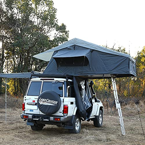 Tienda de campaña de techo para camión, SUV, camping, con escalera y luz solar, impermeable, para 2-5 personas, transpirable, gran espacio, al aire libre, viajes, pesca, remolque