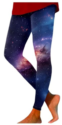 Galaxy-byxor dam, galaxkostym, rymd, färgglada leggings, 3D-galax, tryck, stretchiga, yogabyxor, skinny, sportleggings, rymd, astronauter, kostym, hög midja, yoga-leggings, ovanliga karnevalskostymer
