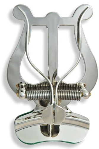 Soundman® Marching Lyre for Trumpet, Cornet, Flugelhorn Clamp Bell Lyra Music Stand (Nickel Plated)