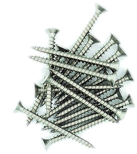 No.12 x 2 (6mm x 50mm) Pozi Countersunk Chipboard Screw - Stainless Steel (A2) (Pack of 20)