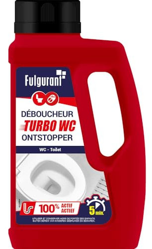 Fulgurant Déboucheur Turbo WC Sans Acide, Action Immédiate 5 minutes, Toilette, WC, Papier, Matières Organiques 500g