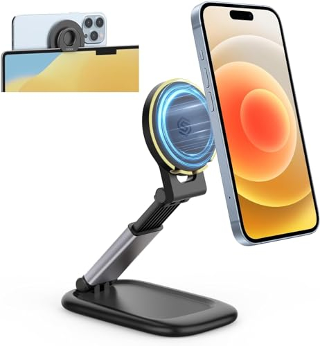 SODI 2-in-1 Continuity Camera Mount, Verstellbarer Magsafe Handy Ständer und iPhone Webcam Halterung Monitor, Kompatibel mit iPhone 16/15/14/13/12 Serie, Mac Display mit OS Ventura