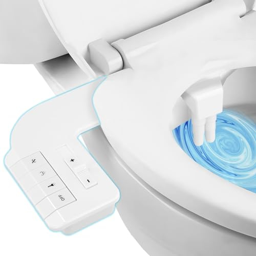 Bidet Einsatz Für Toilette,Bidet Aufsatz Für Toilette,Ultra Slim,Selbstreinigende Doppeldüsen,Einstellbarer Wasserdruck,Dusch Wc Aufsatz Für Persönliche Hygiene