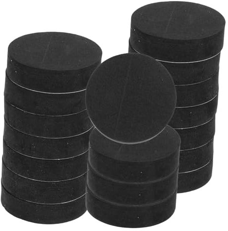 Milisten Piedini in Eva per Vasi da Fiori Antiscivolo 20 Pezzi, Rialzo Autoadesivo Invisibile per Piante da Giardino, Sollevatore Resistente Diametro 56mm e Spessore 15mm per Terrazze e Cortili