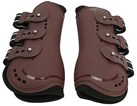 Xiuganpo Protector De Pata De Caballo Botas De Pata Delantera De Caballo Resistentes A Los Impactos Transpirables para Saltar - Marrón (L)