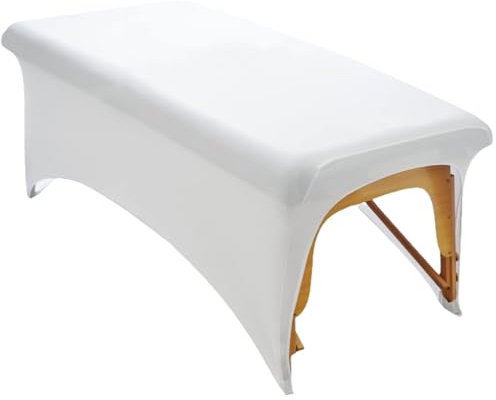 Frans sängöverdrag mjuk polyester massage bordsskydd töjbart halkskydd skönhetssäng skyddande överdrag för fransförlängning spa massage skönhetssalong, vit, madrass överdrag madrass dyna