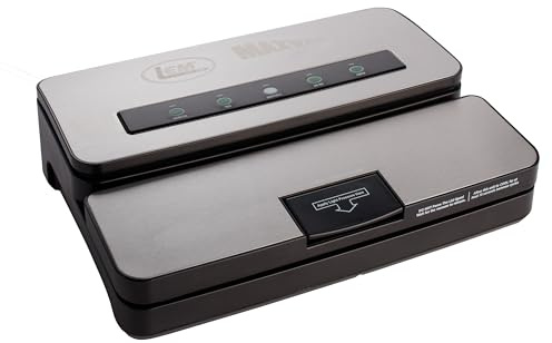 LEM Products MaxVac 250 Vacuum Sealer Machine, Food Vacuum Sealer for Freezer Storage, Includes Bag Roll Holder, Cutter, Bag Roll