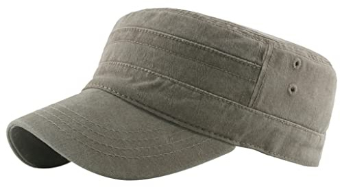 CheChury Cappello Uomo con Visiera Piatta Unisex Militare Hat Cotone Berretto Uomo Cappellini da Baseball Classico Flat Top Traspirante Regolabile Cappellini da Baseball Trucker cap