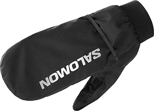 Salomon Bonatti Waterproof Guanti Sci Snowboard Running Escursionismo Unisex, Protezione, Traspirabilità, Dettagli riflettenti, Deep Black, Reflective Charcoal, M/L