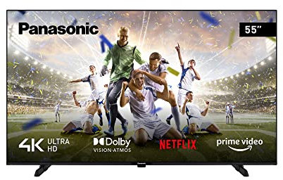 Panasonic TX-55MX610B, 55 Inch 4K Ultra HD LED Smart 2023 TV, High Dynamic Range (HDR), Linux TV, Dolby Atmos & Dolby Vision, Google Assistant, Amazon Alexa, 2 Feet Pedestal, Black