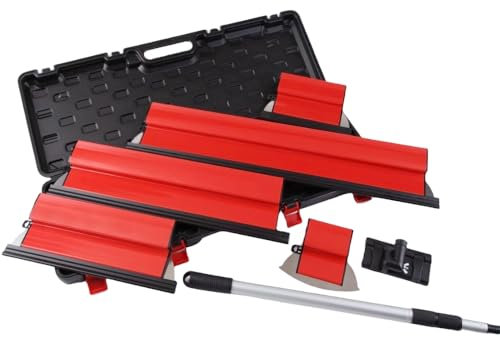 Senhill Profi 0.35mm Flächenspachtel Set mit Ergonomischem Griff, Edelstahlklinge Spachtel Werkzeug für große Arbeitsbereich Wand Dekoration Bau Werkzeug, mit 0.50mm Austauschbarem Flächenspachtel