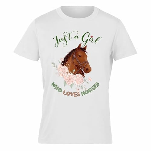 Varsany Camiseta personalizada para caballos, regalos de caballos para niñas, niños y adultos, ropa de equitación para niñas, ropa de equitación para niños, regalo para amantes de los caballos,