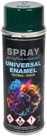 VE-INDUSTRIES Lackspray nach RAL Spraydose 400ml Buntlack für Holz, Metall (Tannengrün - RAL6009)