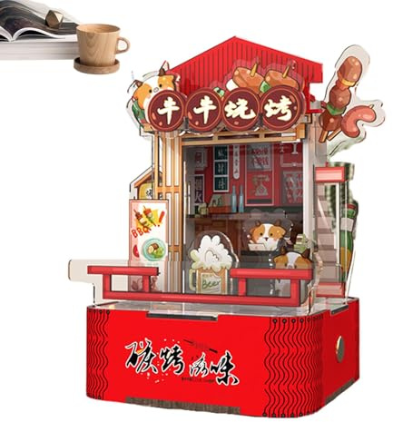 Puzzles – Lámpara de mesa nocturna Puzzle | Lámpara de escritorio de dormitorio, kit de construcción de maquetas, luz nocturna linda para casa, dormitorio, mesa