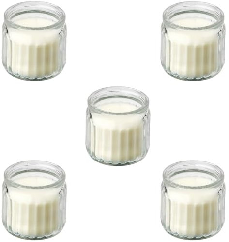 Unscented Votive Candles, Clear Glass, Hand-Poured Wax, Wedding & Party Candles for Gifts, Tables, Aromatherapy & Holidays Party Weddings Birthdays (Warm White) (10)