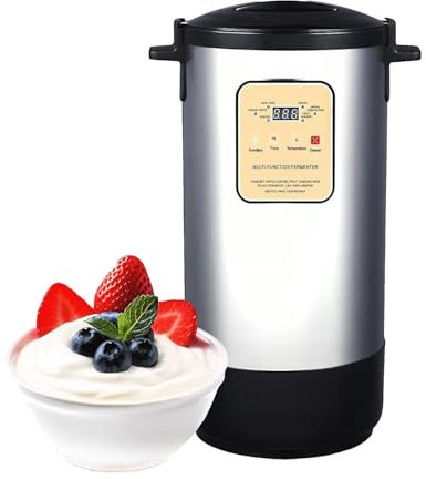 Fermentatore per yogurt elettrico da 12/18 litri, macchina per yogurt digitale automatica, per yogurt biologico domestico, produttore di vino di frutta, produttore di formaggio,18L