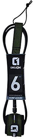 Circle One 6ft Performance Surfboard Ankle Leash Black