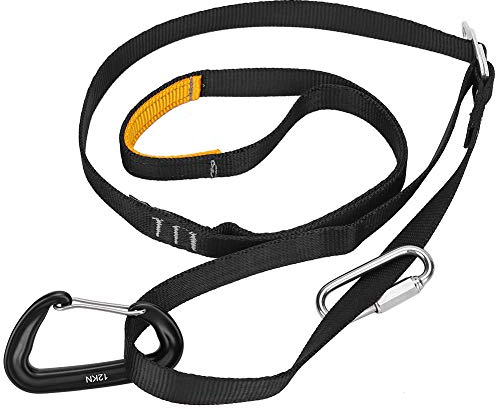 Alomejor Fuß Ascender Mountaineering Pedal Rechts/Links Sicherheit Ascender Fußschlaufe mit Gurtseil Kletter-Ascender-Gurt