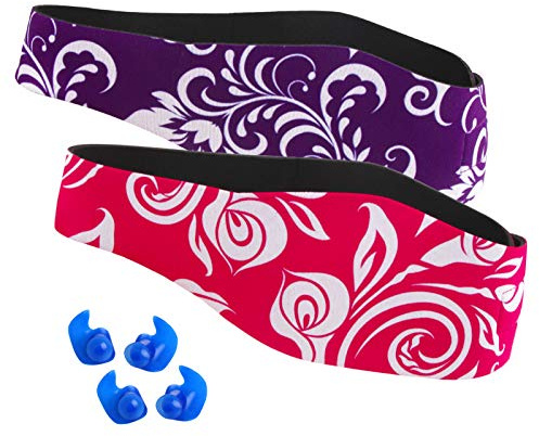 Bandeau de natation - conçu pour aider à prévenir les oreilles du nageur -oreilles et protège-oreilles - empêche la pénétration de l'eau et maintient les bouchons d'oreille dans