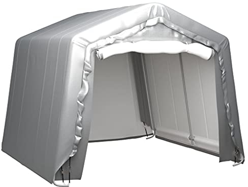 vidaXL Tente de Rangement Tente de Stockage Tente de Réception d'Extérieur Jardin Terrasse Arrière-Cour Résistance aux UV 300x300 cm Acier Gris