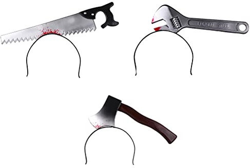 3 Pièces Piercing Tête De Boucle Bandeau De Couteau Bandeau D'accessoires D'horreur Décor De Cerceau De Cheveux D'horreur Halloween Plastique Sanglant Se Réconcilier