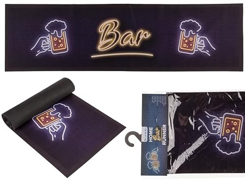 Out of The Blue Tapis de Bar « Bière », Environ 89 × 25 cm, avec Carte en-tête
