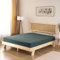 GD HOME Renforce Baumwolle Spannbettlaken/Spannbetttuch aus 100% Baumwolle/Weiches und Atmungsaktives Leintuch 140 x 200 x 30 cm/Jersey Bettlaken/Dunkelgrün