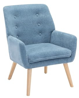 Vente-unique - Sessel mit gerader Rückenlehne 1 Serino - Polyester - blau