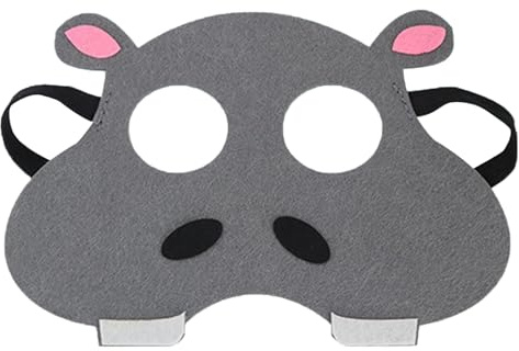 Jtnohx Filt djurmasker, 10 st halloween mask, djurkostym för födelsedagsfest tillbehör