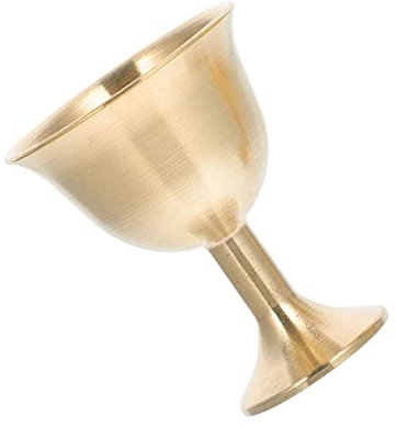 PHENOFICE Coupe en Laiton Vintage Gobelet Rétro Élégant et Compact pour Fête et Décoration pour Offrandes et Maison 1 Pièce