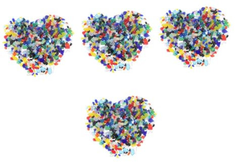 STOBOK 4 Piezas 1 Bloque de vidrio de forma especial bloques de vidrio bloques de cristal azulejos de mosaico de bricolaje Vidrio de proyecto de bricolaje Materiales de bricolaje