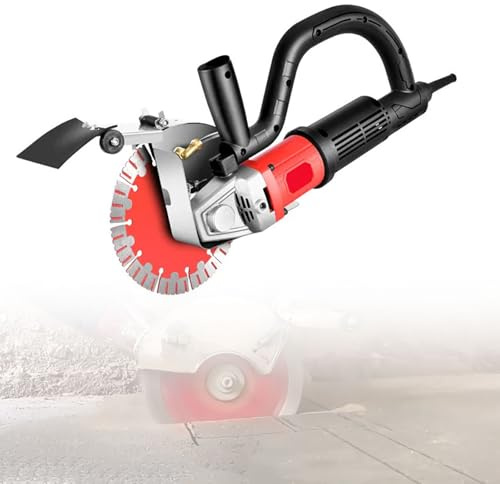 Scanalatrice Elettrica Per Pareti Da 5500 W, Profondità Di Taglio 80 Mm, Scanalatrice Per Pareti In Cemento Con Sistema Di Aspirazione Dell'acqua E Rimozione Della Polvere, Per Mattoni Rossi E Marmo
