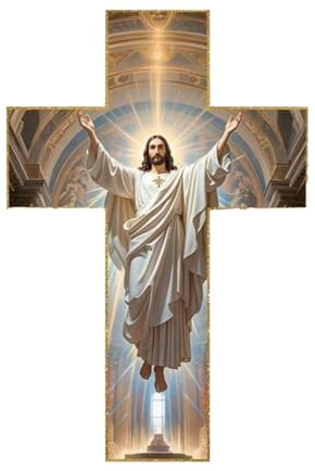 Vintage Wooden Jesus Christ Wall Cross, Catholic Crucifix Wall Cross, Spiritual Christian Art Gift, 12in Handcrafted Religious Home Decor for Living Room, Bedroom, Or Prayer Space