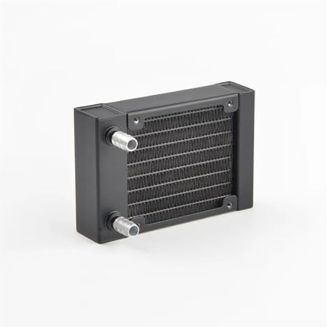 Syscooling Vattenkylande radiator 80 mm storlek aluminiummaterial element för PC vattenkylning G1/4 gänginstallation 80 mm fläktar (med 8 mm munstycken)