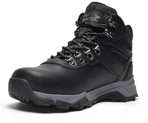 CragEagle Men's Hiking Boots Waterproof Ankle High Lightweight Outdoor Trails Trekking Mountaineering Camping Shoes (0, Black, /, Adult, Men, 12, Numeric, US Footwear Size System, Medium)