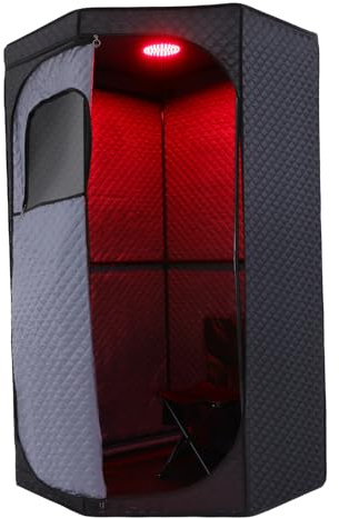 Steam Sauna Box - Tenda per sauna a vapore a infrarossi con sedia pieghevole e caldaia a vapore, 1500 W, per disintossicazione e relax, per casa e spa