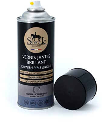 Sofolk - Vernis Jantes Aluminium - Entretien, Rénovation, Protection de Toute Surface en Aluminium et Acier Inoxydable - Anti UV, Transparent, Non Jaunissant - Idéal pour Jantes et Enjoliveurs