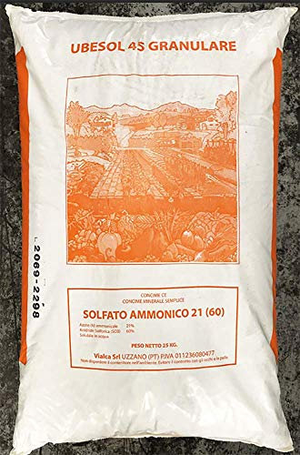 SOLFATO AMMONICO KG 25 UBESOL CONCIME FERTILIZZANTE GRANULARE AZOTATO PER OERTO E FRUTTETO